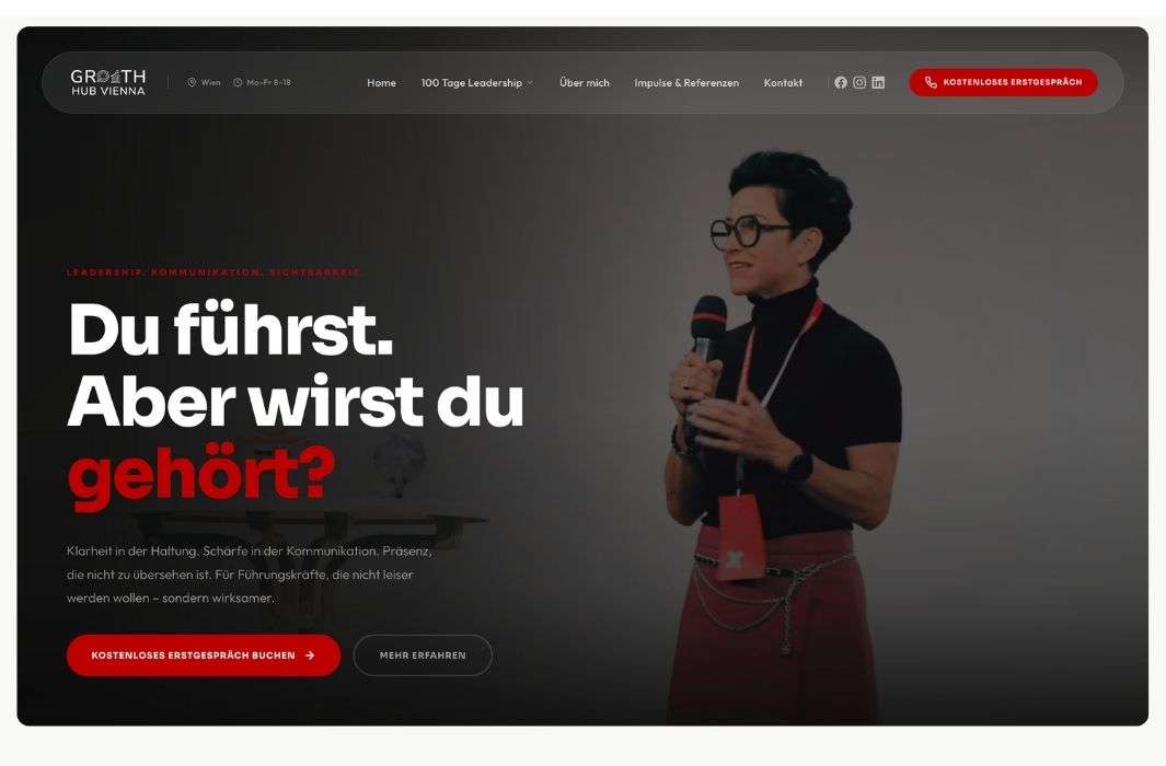 Grooowth Hub Website von Weboa
